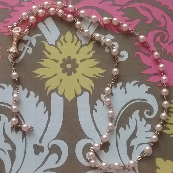 Vintage Rosary Beads IHS Chalice of Life - Religious Catholic Symbol - Picture 6 of 7